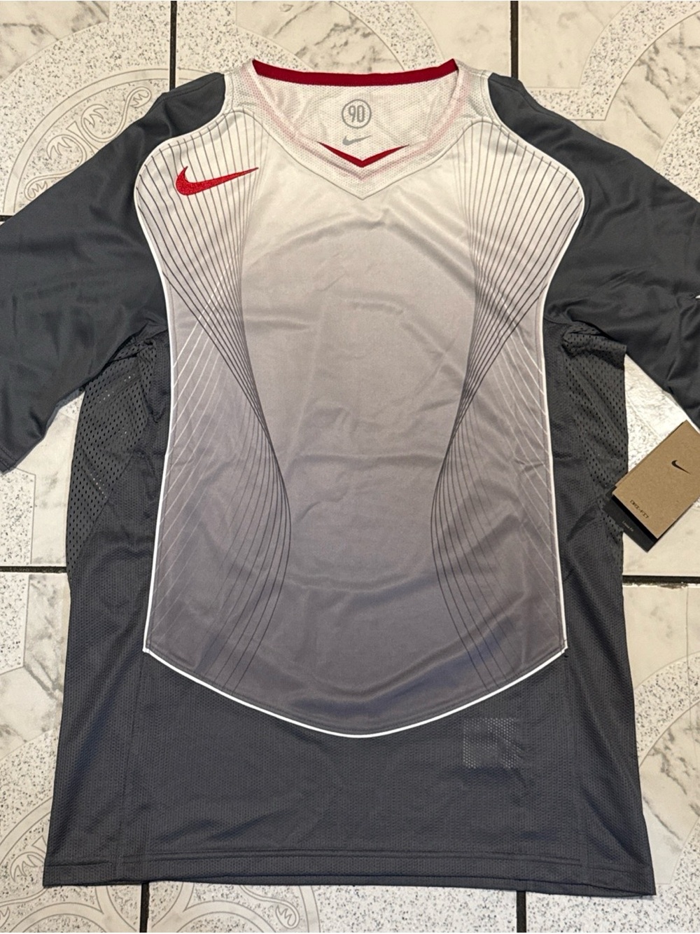 New Nike Total 90 Dri-FIT Soccer Jersey Shirt Grey Men’s Size Small HV1178-064